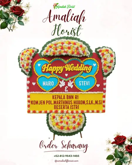 Papan Bunga Pernikahan Jati Asih
